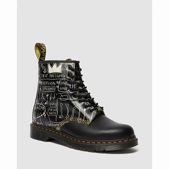 Dr Martens 1460 Basquiat Kožené Lace Up - Cierne Cizmy Damske, DR0178